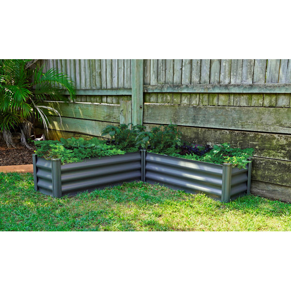 The Organic Garden Co. 4 ft x 4 ft Metal Raised Garden Bed & Reviews